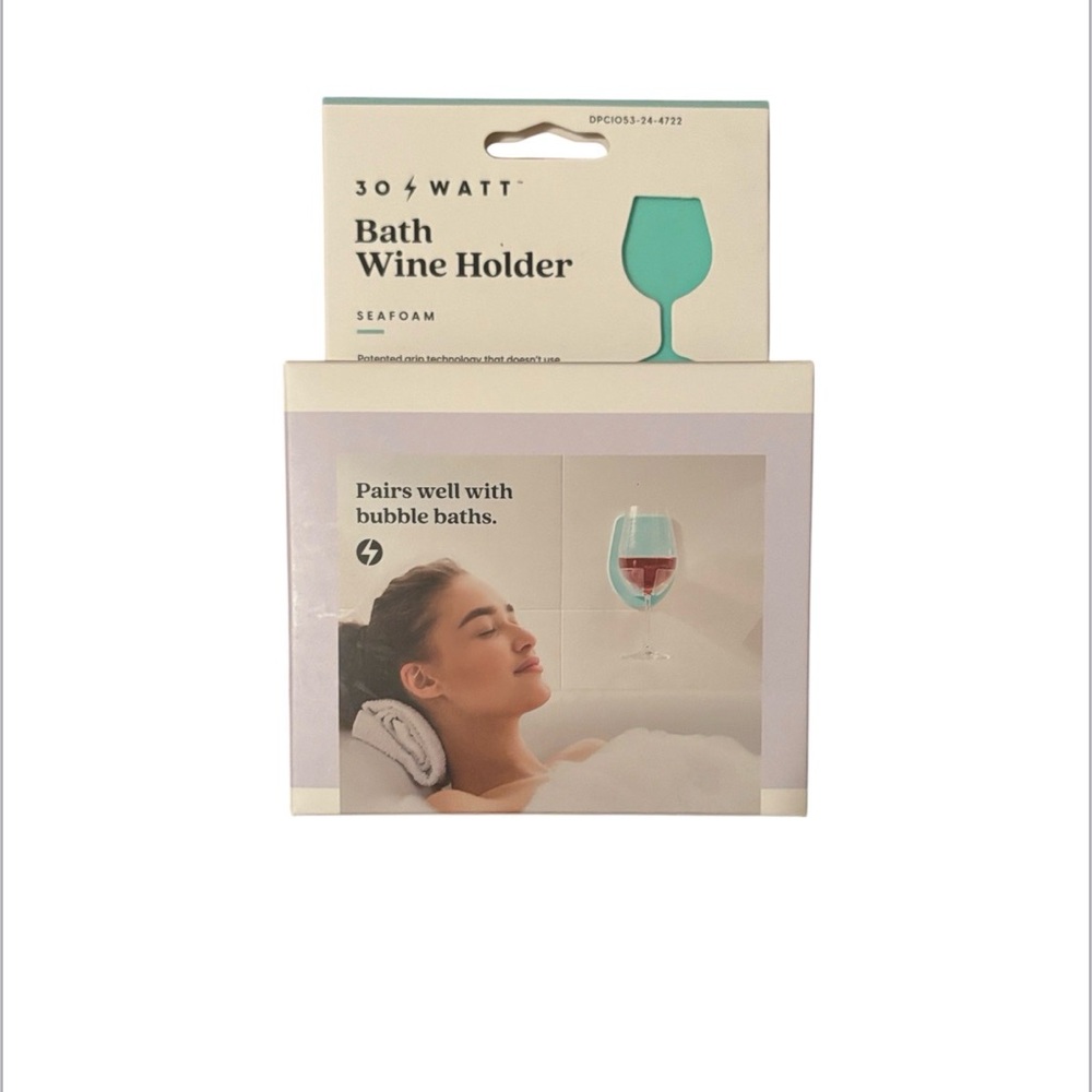 30 WATT | Bath Wine Holder | Seafoam Pairs well with Bubble Baths Self Care NWT